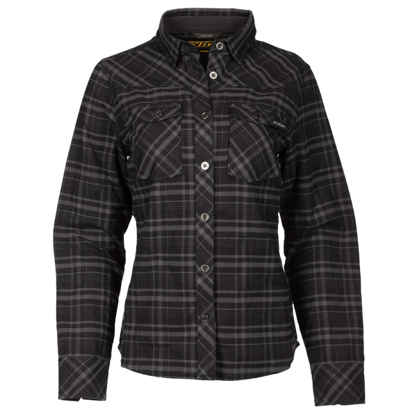 Camasa Dama Klim Upland Flannel Monument Gray - Wintermint-13
