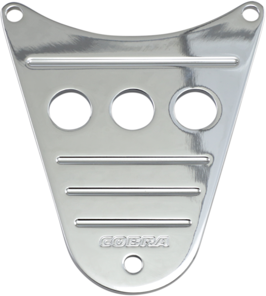 Billet Dash Plaque Fluted Chrome Chrome, 1, nordicamoto.ro