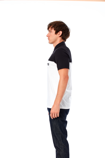 Paddock Polo Shirt White, Black -1