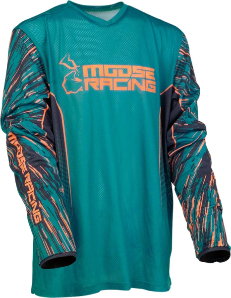 MOOSE RACING Youth Agroid Vented Jersey Blue, Orange  L, 4, nordicamoto.ro
