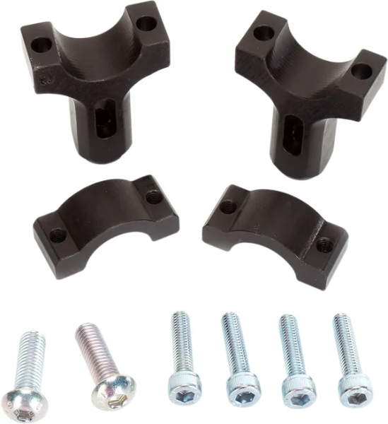 MOOSE RACING 1-1-8'' Mount Clamps For Aluminum Handguards Black 