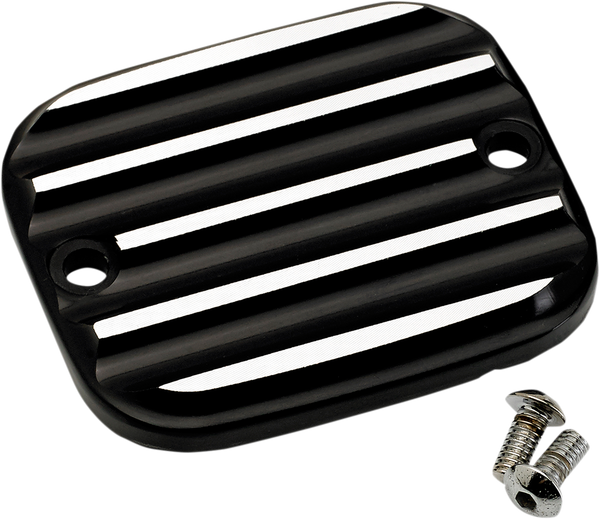 Front Brake Master Cylinder Cover Black, Silver, 1, nordicamoto.ro