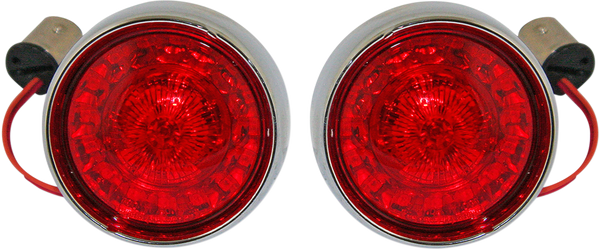 Probeam® Bullet Bezel Rear Led Turn Signal Inserts Chrome, 2, nordicamoto.ro