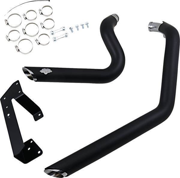 Shortshots Staggered Exhaust System Black, 1, nordicamoto.ro