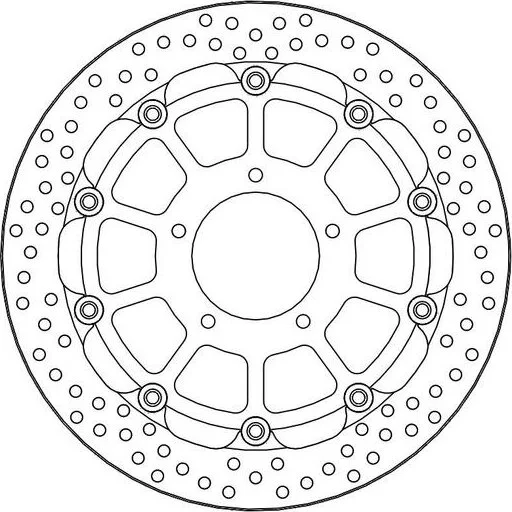 Halo Series Floating Racing Rotor Black, 1, nordicamoto.ro