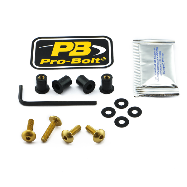 Screen Bolt Aluminium Gold, 1, nordicamoto.ro