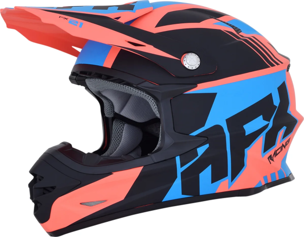 Fx-21 Pinned Offroad Helmet Matte Black/orange/turquoise Small, 1, nordicamoto.ro