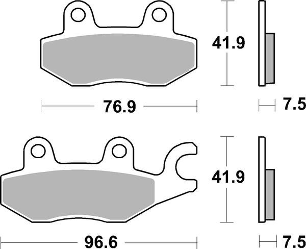 Ds Racing Dual Sintered Brake Pads, 2, nordicamoto.ro