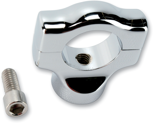 Side-mount License Plate Mount Clamp Chrome, 2, nordicamoto.ro