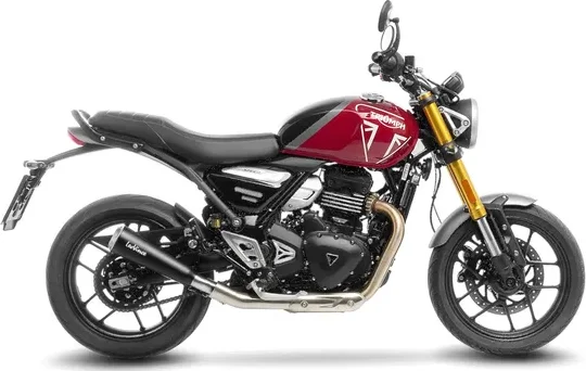 Tobă de eșapament LeoVince GP One Slip-On pentru Triumph Scrambler 400 X, 7, nordicamoto.ro