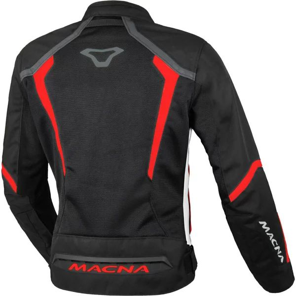 Geaca de vara textil dama MACNA GRISCA XS Negru/Rosu, 6, nordicamoto.ro
