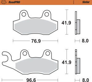 Plăcuțe de frână Roadpro Sinder pentru roata din față, 3, nordicamoto.ro