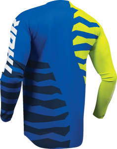Tricou Launchmode Shredder galben-albastru, 3, nordicamoto.ro