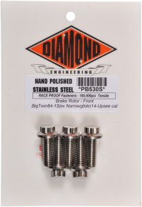 Bolt Kit Frt Rtr 84-17 Silver