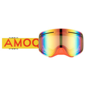 Ochelari Snowmobil AMOQ Vision Vent+ cu lentila magnetica  Yellow/Red - Red Mirror