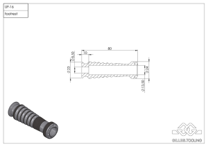 Footrest Kit Bk Uf16