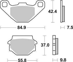 Ct Scooter Carbon Tech Organic Brake Pads, 2, nordicamoto.ro