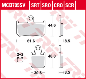 Srt Series Sindered Front Brake Pads, 1, nordicamoto.ro