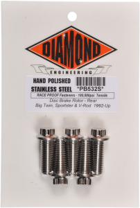 Bolt Kit Frt Rtr 84-17 Silver, 3, nordicamoto.ro