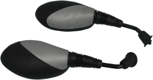 Universal E-marked Mirror Black, Silver, 1, nordicamoto.ro