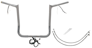 Plug & Play Ez Install 1-1/4(r) Pointed Top Handlebar Kit Silver, 1, nordicamoto.ro