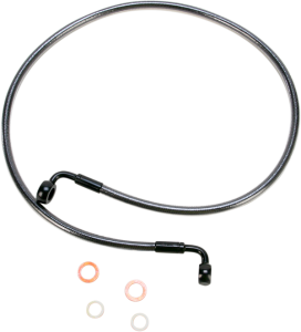 E-z Align Dot Braided Single Disc Front Brake Line Black, Black Pearl, 2, nordicamoto.ro