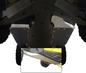 MOOSE RACING Skid Plate Floorboard Silver 