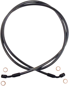 Braided Front Brake Line Black Pearl