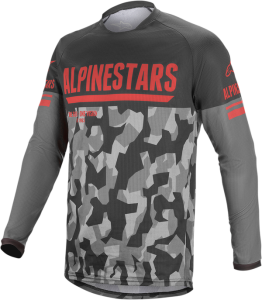 Tricou Alpinestars Venture R Gray Camo/Red Fluo