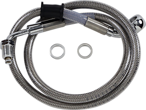 Extended Length Stainless Steel Brake Line Silver, Clear-coated Oversize [+102 mm (4'')], 1, nordicamoto.ro