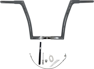 1-1/4(r) Ez Install Flat Top Handlebar Kit Silver, 3, nordicamoto.ro