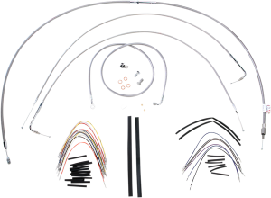Complete Stainless Braided Handlebar Cable/brake Line Kit Silver