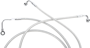 Designer Series Dot Front Lower Brake Line Kit Silver, Polished