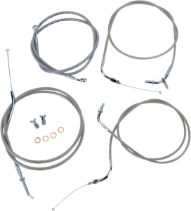 Stainless Handlebar Cable/line Kit Silver, 1, nordicamoto.ro