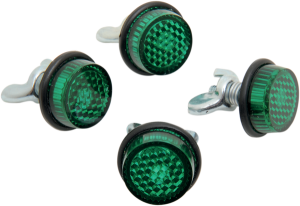 License Plate Reflectors Green, 1, nordicamoto.ro
