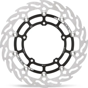 Flame Series Floating Rotor Black, Silver, Stainless Steel, nordicamoto.ro