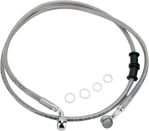 Stainless Steel Brake Line Kit Silver, Clear-coated