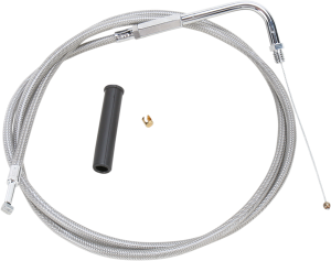 Stainless Braided Throttle Cable Silver, 1, nordicamoto.ro