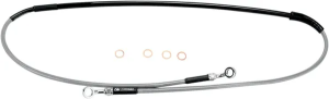 MOOSE RACING Stainless Steel Braided Brake Line Silver 