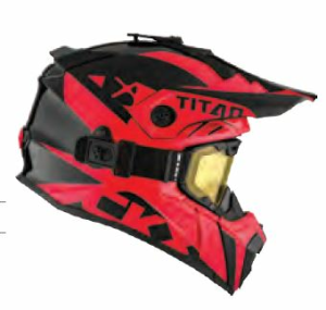 Cască CKX + ochelari de protecție TITAN Airflow Extra Roșu, XS, 3, nordicamoto.ro