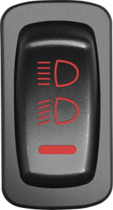 Headlight Switch Black, Red 