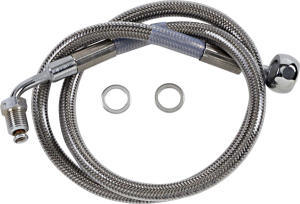 Extended Length Stainless Steel Brake Line Silver, Clear-coated Oversize [+152 mm (6'')], 1, nordicamoto.ro
