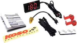 Super Slim Temperature Gauge Black, 1, nordicamoto.ro