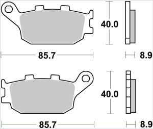 Placute frana spate TRW Sinterizate STREET HONDA CBF 500 '04-'08/CB 600 HORNET '98-'15/CBF 600 '04-'13/CBR / RR 600 '91-'07/NC 700/750 '12 -/XL 700V '08-'13/CB 750 '92-'03/CB 900 HORNET '02-'06/CBR 900 '92-'03/CB 1000 '93-'03/CBF 1000 '10-'16