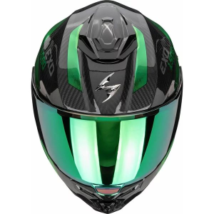 Casca integrala SCORPION EXO-1500 CARBON AIR PLATTED M Negru/Verde, 4, nordicamoto.ro