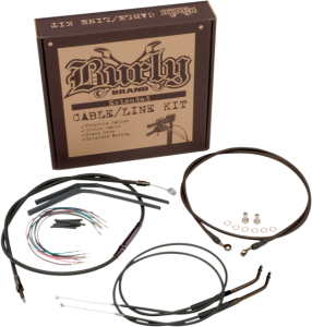 Complete Black Vinyl Handlebar Cable/line Kit For Ape Hanger Handlebars Black, 1, nordicamoto.ro