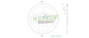 Pinion standard spate 520 negru, 2, nordicamoto.ro