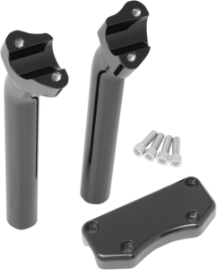 Handlebar Riser & Top Clamp Kit Black