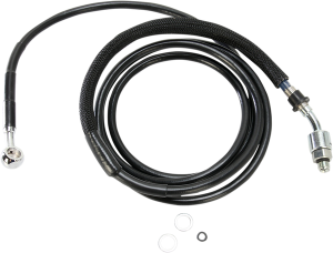 Stainless Steel Hydraulic Clutch Line Vinyl-coat Black +254 mm (10''), 1, nordicamoto.ro