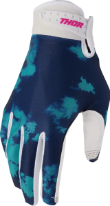 Youth Launchmode Bleach Gloves Blue, Green, White 